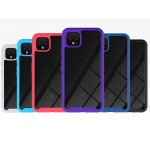 Wholesale Google Pixel 4 Clear Dual Defense Hybrid Case (Purple)